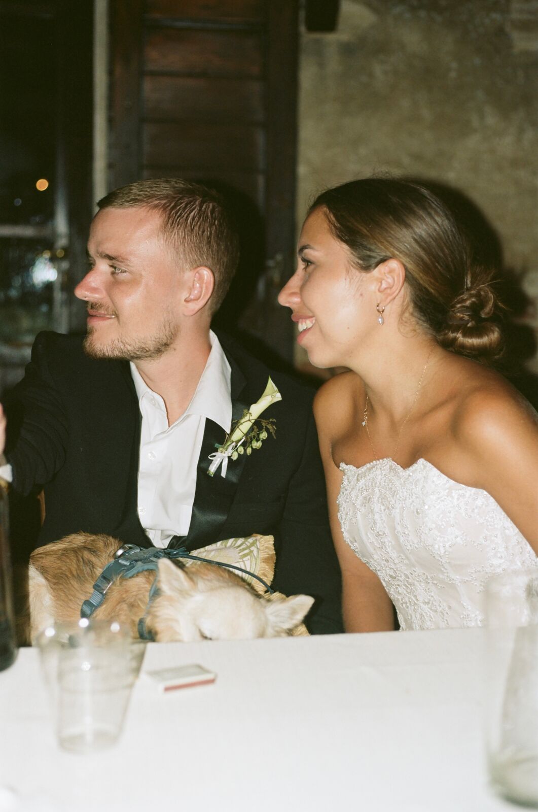 Noa & Mason — bride and groom at the reception table