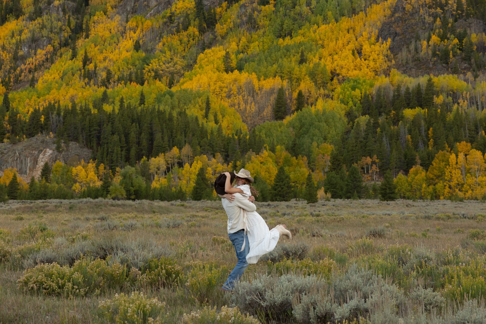 Shannon & Will — two small figures in the golden field